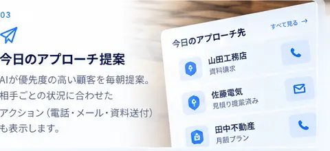CardPilot AIの機能: 今日のアプローチ提案